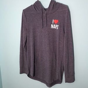 A blue/grey pullover